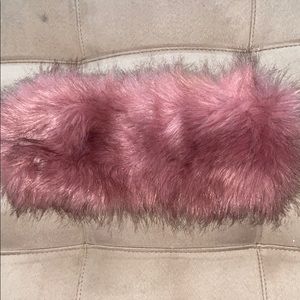 Pink fur headband